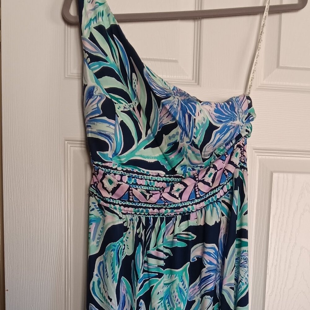 Lilly Pulitzer one shoulder maxi